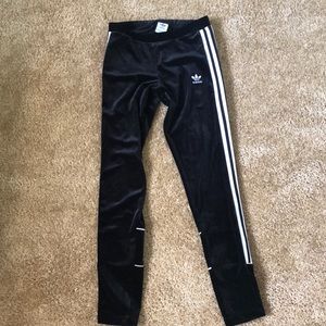 NWOT Adidas Black Velvet Leggings